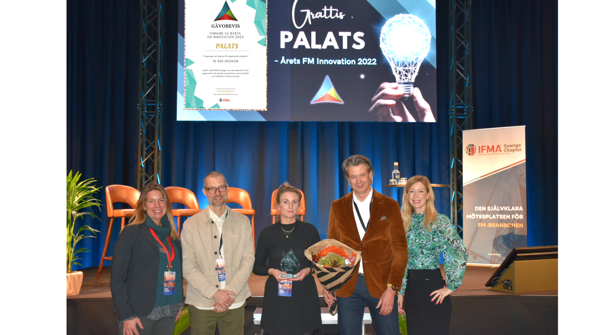 PALATS – vinnare av FM innovationspris 2022 - IFMA Sverige
