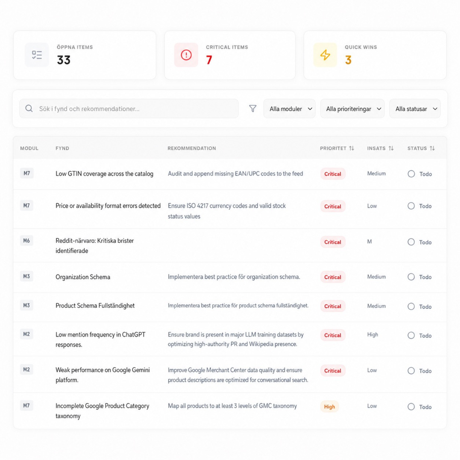 Omniarch AI Assessment - Backlog