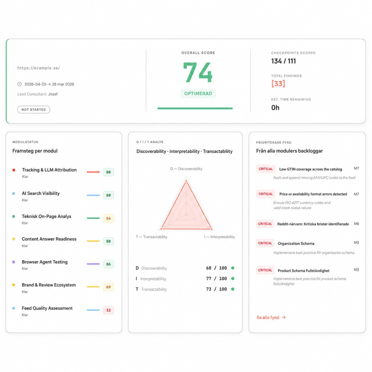 Omniarch AI Assessment - Dashboard